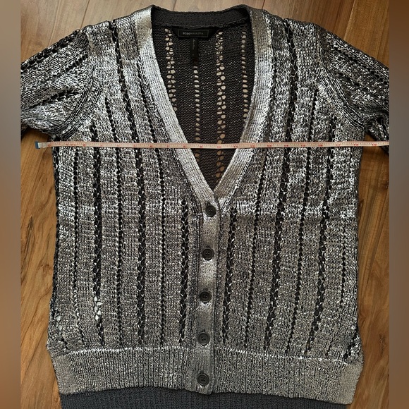 BCBCmaxazria sweater metallic silver - Picture 3 of 4